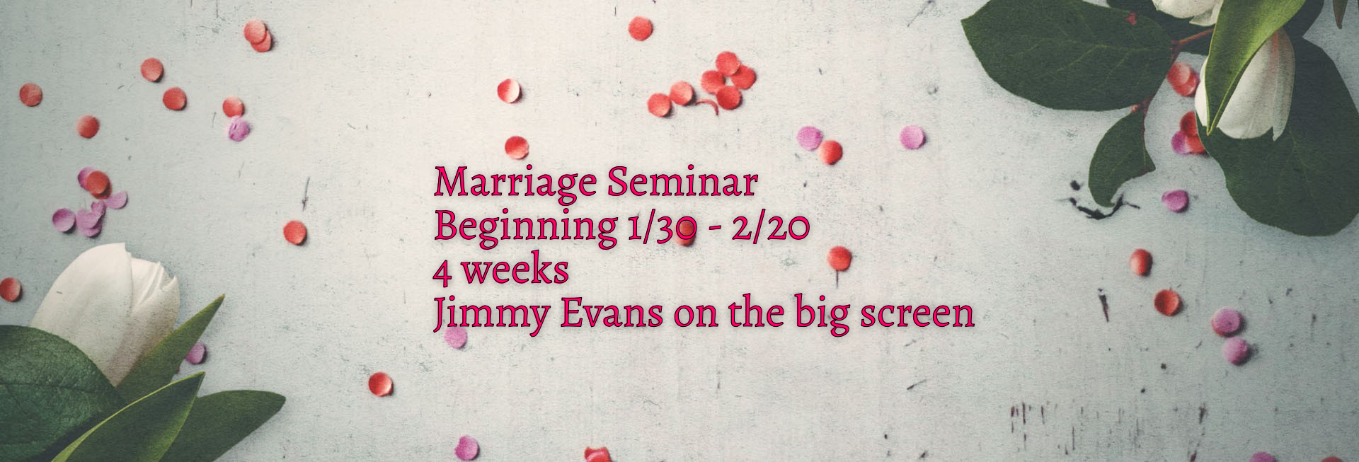 Honeymoon Is Over Church Website Banner